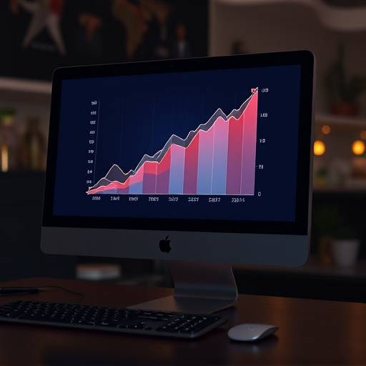 Miniature du cours : Ma√Ætriser le marketing digital. Un graphique de croissance exponentielle sur un √©cran d'ordinateur.