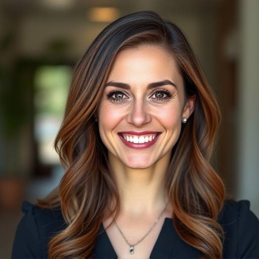 Portrait souriant de Sophie Lemaire, experte en marketing digital.